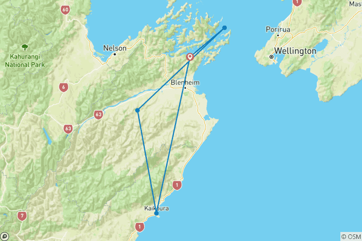 Map of Walk New Zealand's Queen Charlotte Track