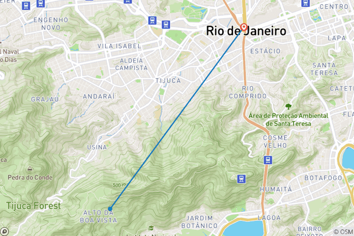 Map of Rio Carnival Extravaganza - 6 days