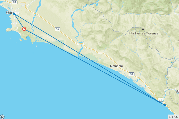 Karte von All-Inclusive-ab enteuer an den Nauyaca-Wasserfällen