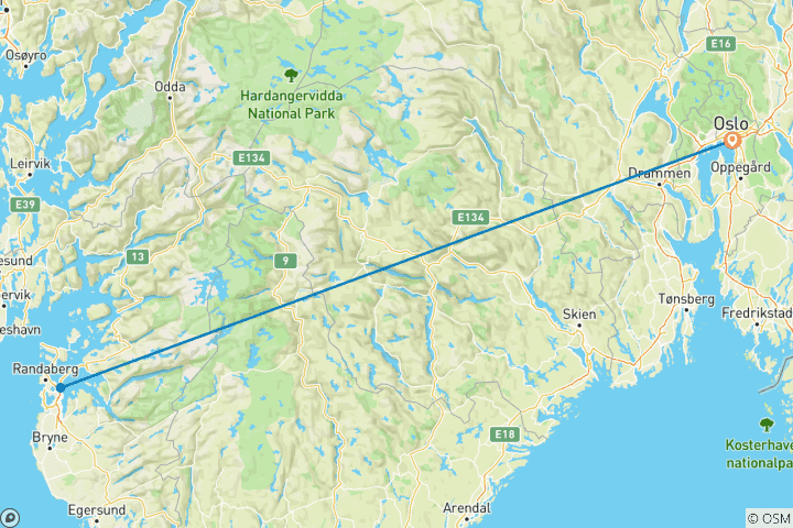 Carte du circuit Les aurores boréales de Norvège par la mer
