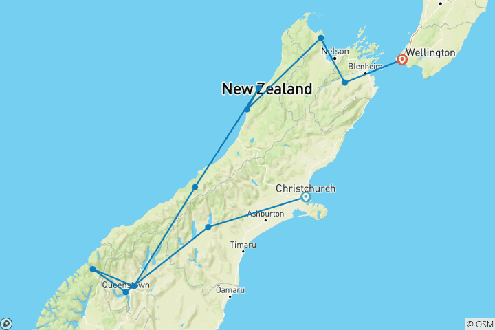 Map of Essential New Zealand: South Island