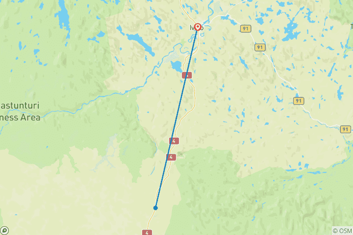 Map of Maxi package: Overnight stay in a glass igloo
