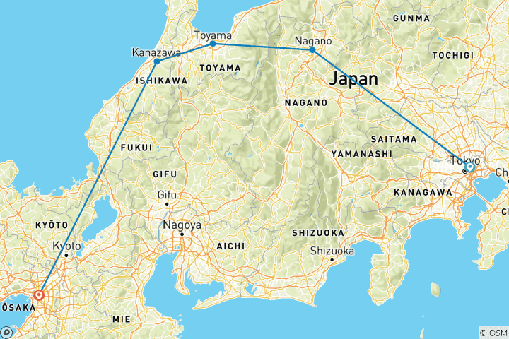 Map of Japan Bucketlist: High-speed rails & Zen Temples