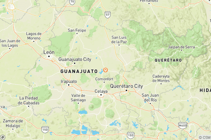 Carte du circuit Voyages : Le jour des morts à San Miguel de Allende National Geographic Journeys