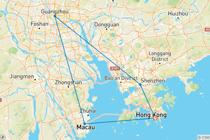 Map of Greater Bay Bucketlist: Meet me in Hong Kong, Macau & China