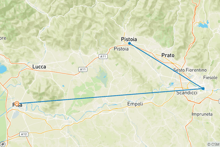 Carte du circuit Randonnée en Toscane - Pistoia