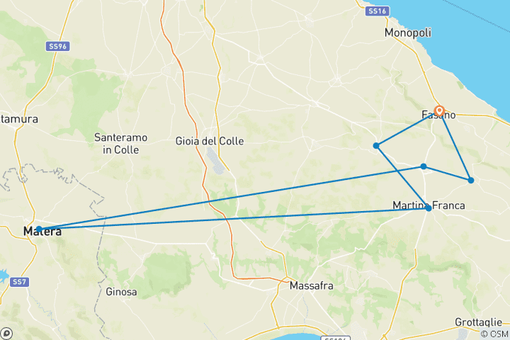 Mapa de Descubre Apulia - Fasano