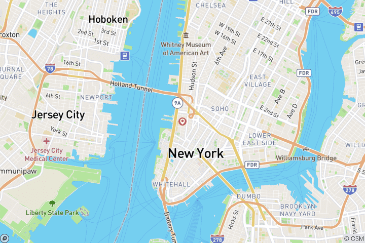 Carte du circuit Ville de New York - New York