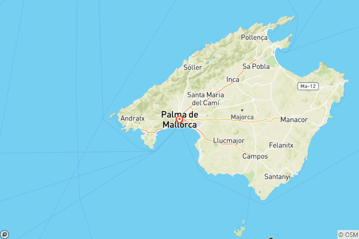 Karte von Silvester in Palma de Mallorca (8 Tage)