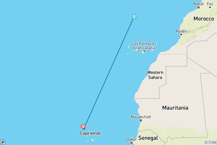 Map of Hiking the Highlights of Cape Verde1 6 Days