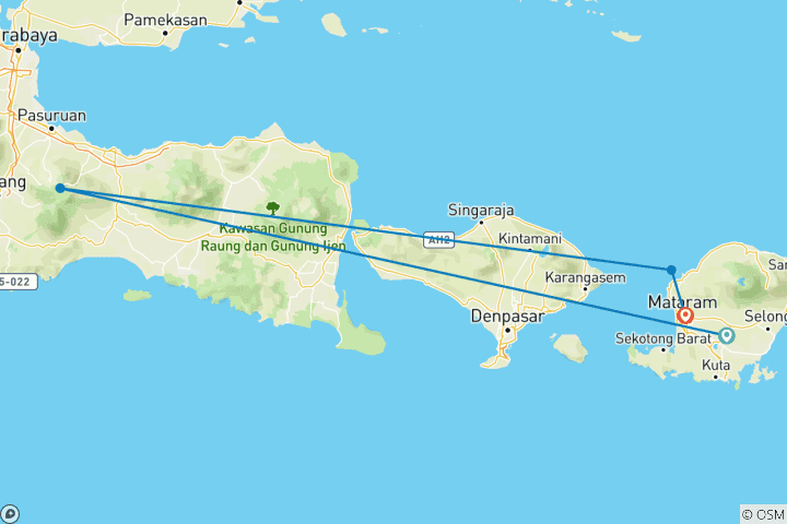 Map of Secrets of Lombok - 5 days