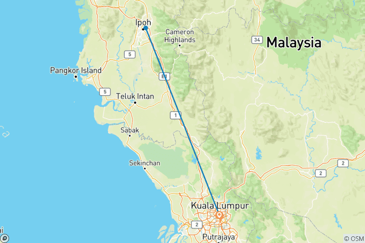 Map of From Towers to Tranquility: A Malaysian Luxury Escape