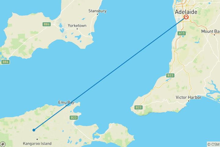 Map of Kangaroo Island Adventure