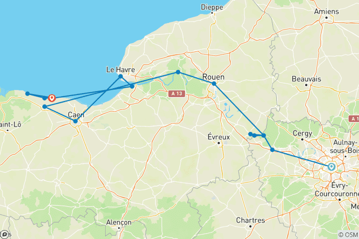 Kaart van Indrukken van de Seine & Parijs 2027