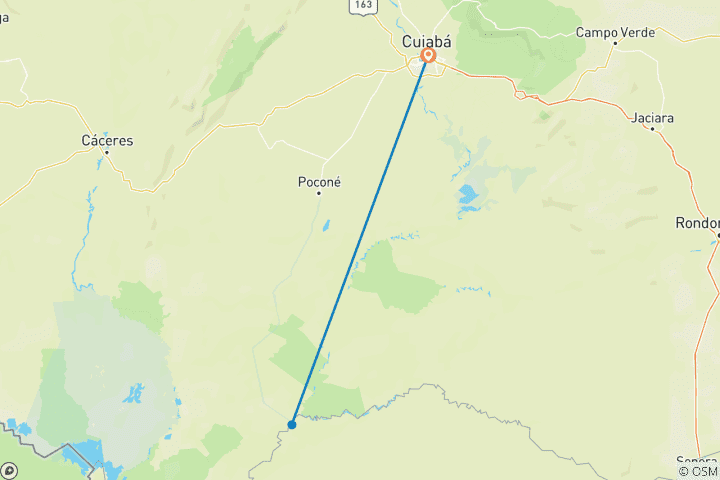 Map of Jaguar Expedition Porto Jofre