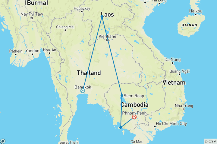 Map of Lotus Trails: A Boutique Path Through Southeast Asia