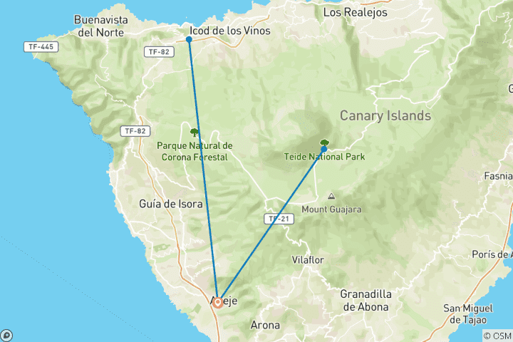 Map of Hike The Canary Islands 