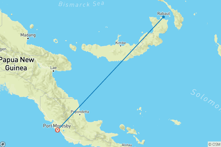 Carte du circuit L'héritage de Kokoda : Anzac Day et découverte de la PNG