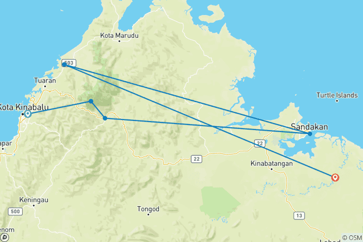 Map of Wild Borneo -