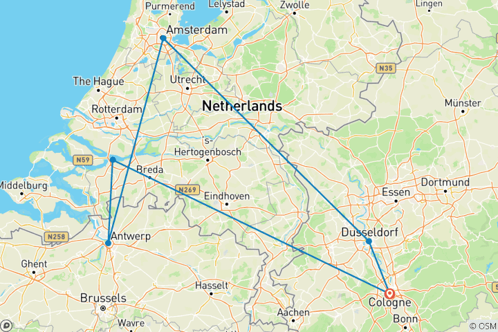 Karte von Rhein Metropolen 2026