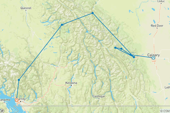 Karte von Best of Westkanada – Zu Gast im Land der Bären