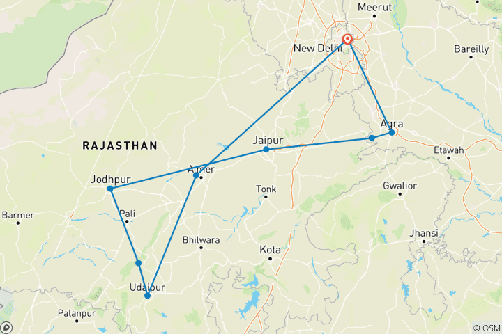 Kaart van Rajasthan Cultuur Ervaar