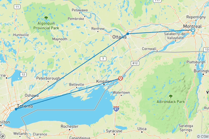 Carte du circuit Eastern Journey (6 nuits)