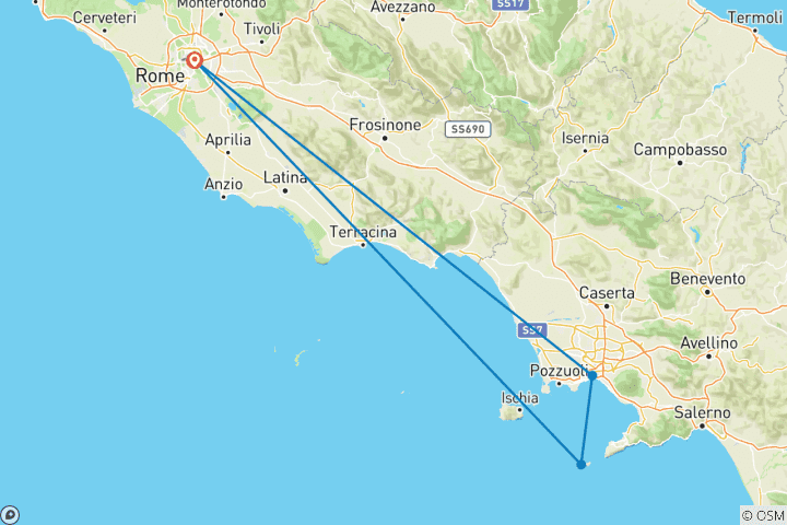 Carte du circuit Escapade à Rome et Capri