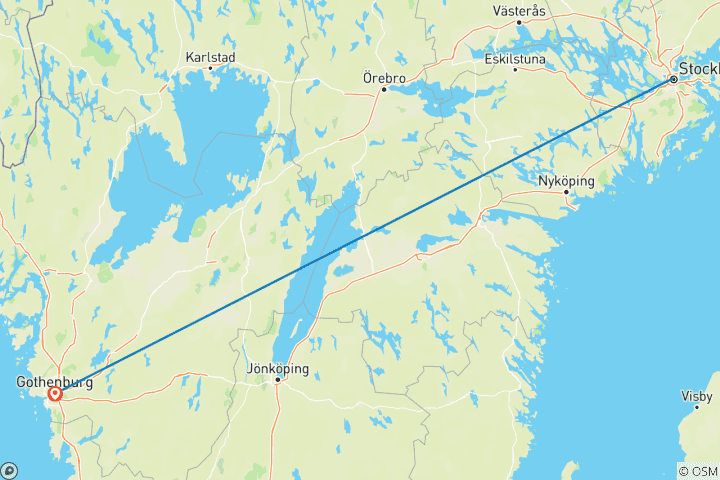 Map of Sweden in 5 Days - Covering Stockholm and Gothenburg