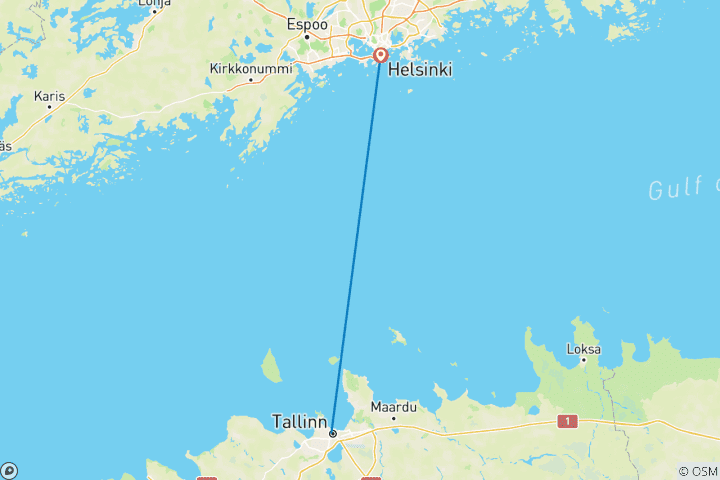 Karte von Nordische Nachbarn - Kurzreise von Tallinn nach Helsinki