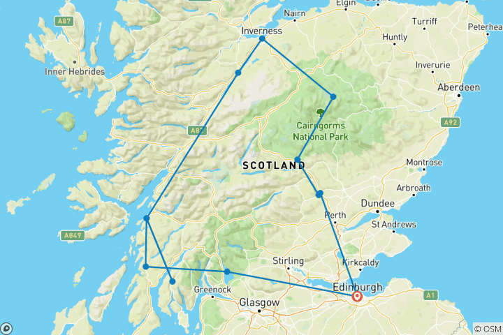 Mapa de Premium Escocia