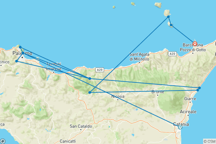 Map of Consciously Discover Picturesque Sicily