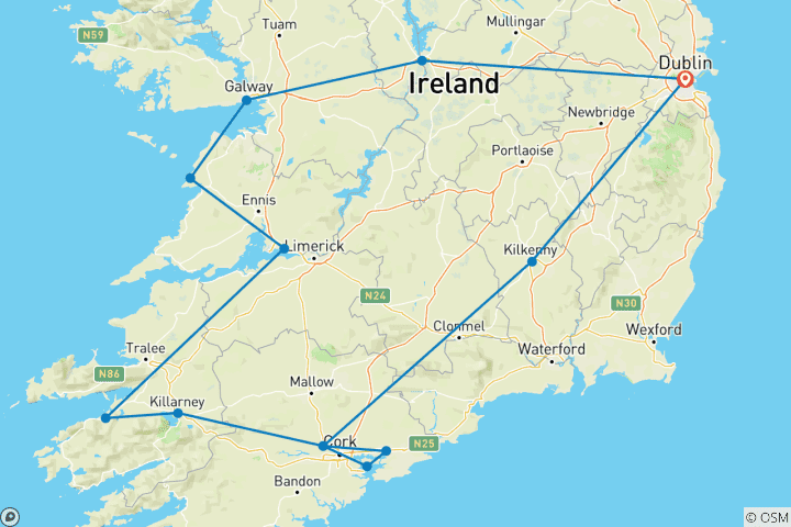 Kaart van Ierland Ontsluierd - Voorbij de Blarney