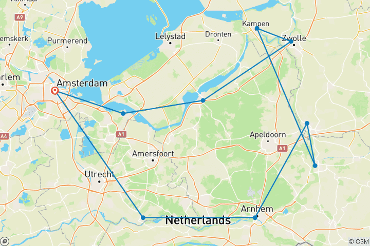 Kaart van De Nassau - Hanseroute