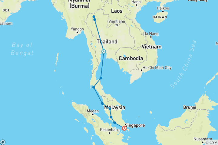 Map of Epic Bangkok to Singapore (24 destinations)