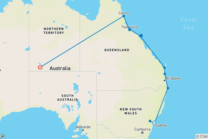 Carte du circuit Ultimate Australia (avec navigation)