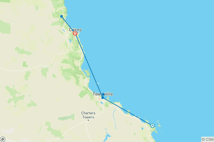 Carte du circuit Australie : Aventure dans le nord du Queensland (sans navigation)