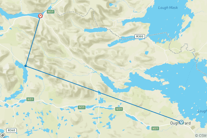 Map of Connemara & Western Way 5 Days