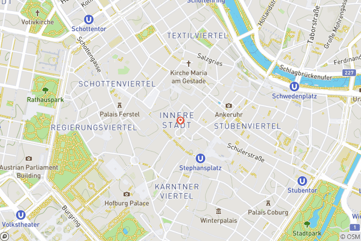 Karte von Wien Sternfahrt - Das Beste von Wien (6 Tage)