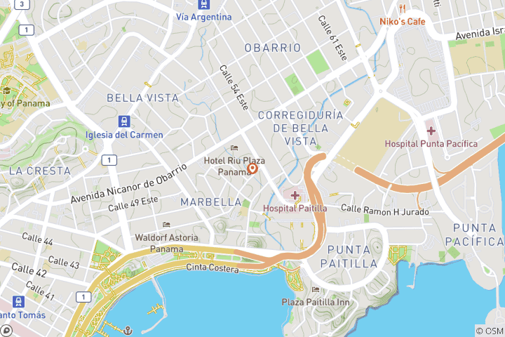 Karte von Panama - Stadt, Land, Strand (7 Tage)