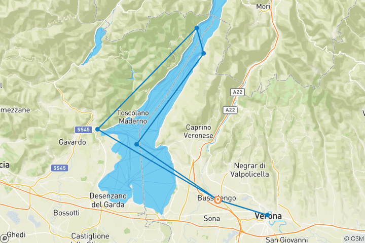 Map of Around Lake Garda 8 Days