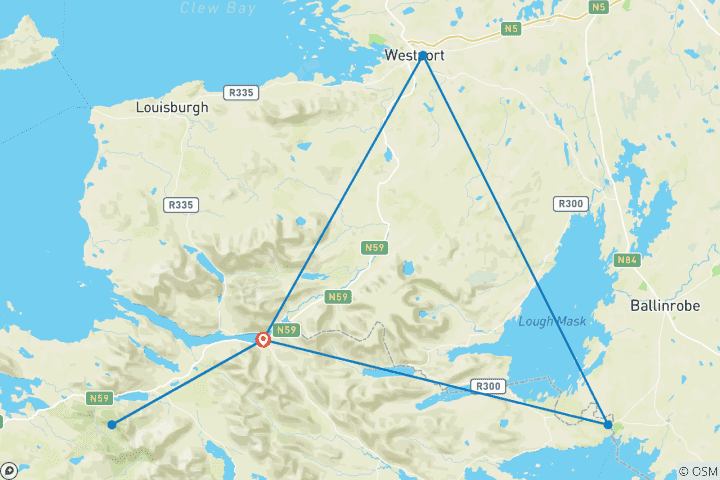 Map of Connemara Cycling Experience 7 Days