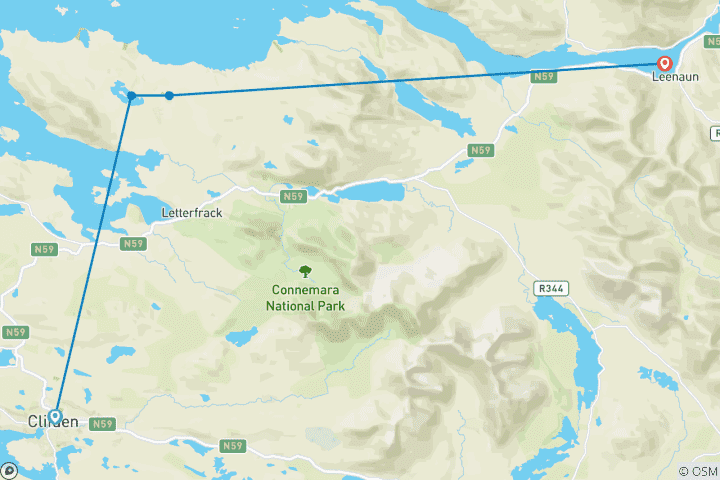 Map of On a Flying visit to Enchanting Connemara 5 Days