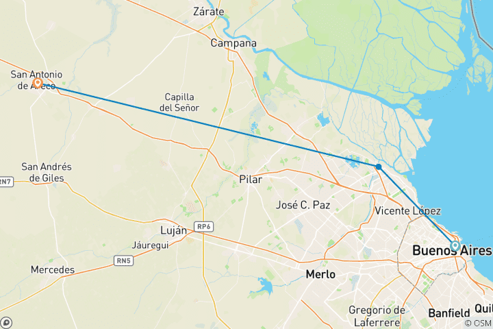 Karte von Argentiniens Süden (10 Tage)