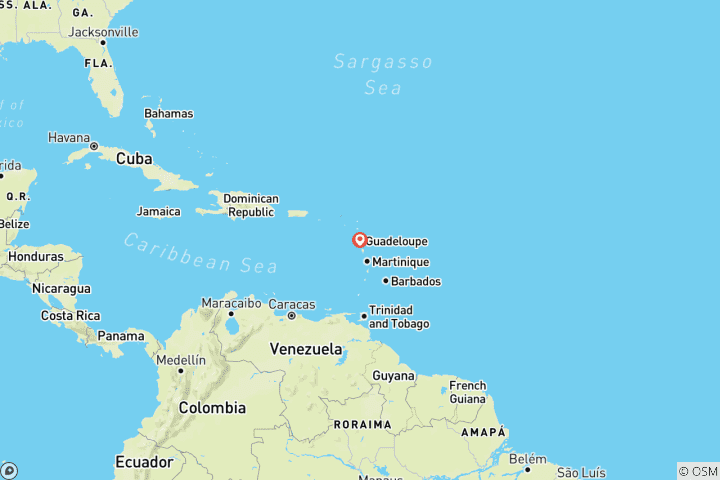 Kaart van Guadeloupe - Actief (8 dagen)