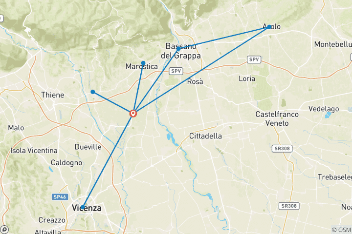 Carte du circuit Croisière en Vénétie - Paysages enchanteurs et haute culture (7 jours)
