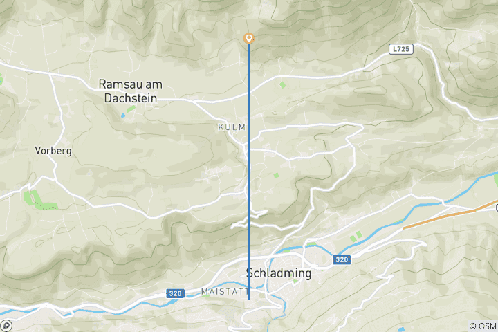 Carte du circuit Glaciers, marmottes & mondes aquatiques - 8 jours de randonnée à Schladming (8 jours)