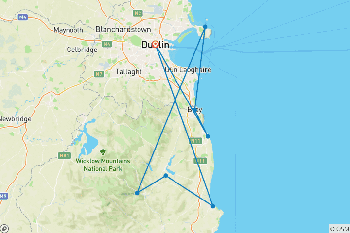 Map of Ireland - New Year's Eve on the Emerald Isle 8 Days