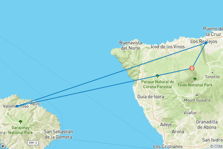 Map of Canary Island s - Tenerife and La Gomera11 Days
