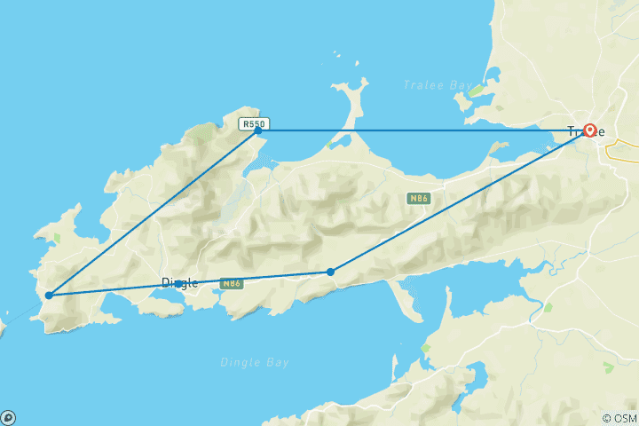 Map of Ireland - Dingle Way (8 days)